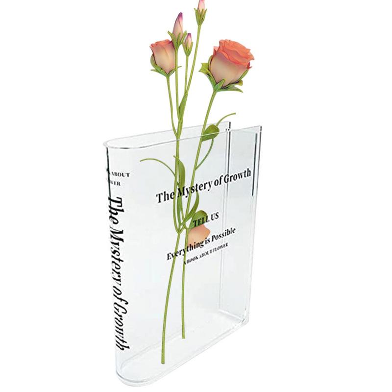 Clear Book Vase Aesthetic Acry - Propagation Station Vase บทวิจารณ์และราคา