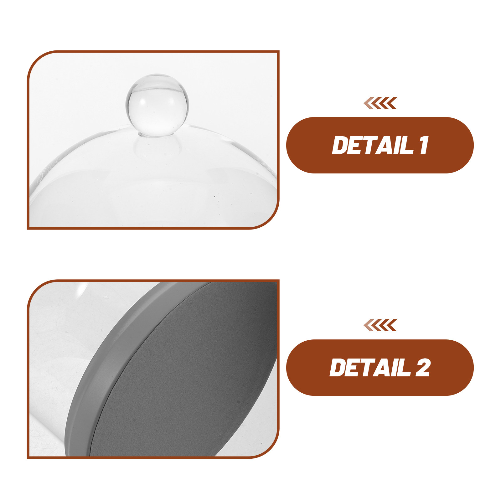 Glass Cloche Dome Transparent  - Plastic Dome Clear บทวิจารณ์และราคา